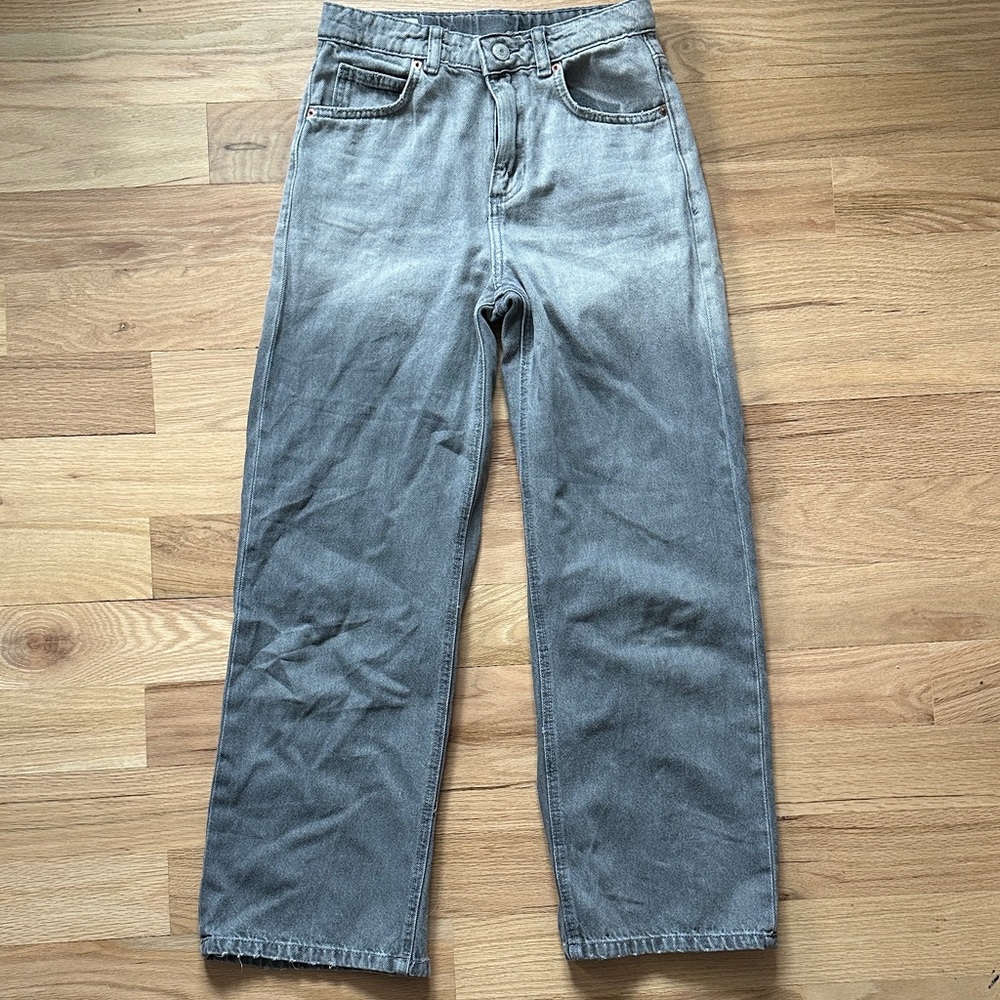 Zara ombré wide leg gray jeans girls size 13-14 yrs/ EUR 164